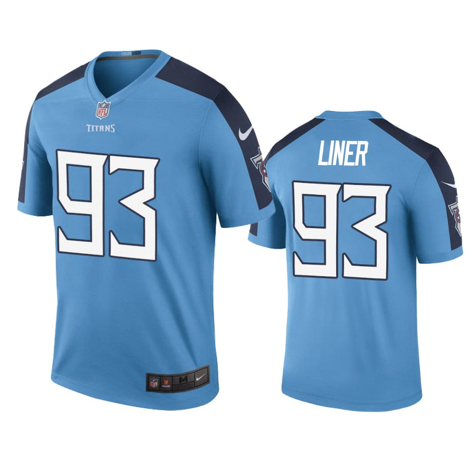 Tennessee Titans Dee Liner Light Blue Color Rush Legend Jersey Mens