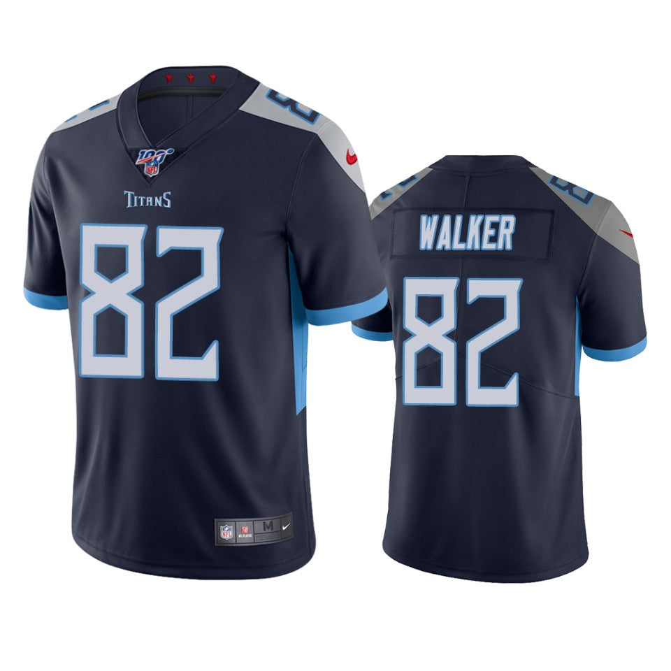 Tennessee Titans Delanie Walker Navy 100th Season Vapor Limited Jersey