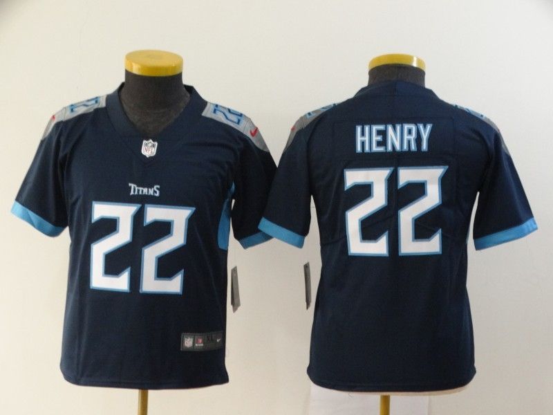 Tennessee Titans Derrick Henry 22 Nfl 2020 Black Blue Jersey