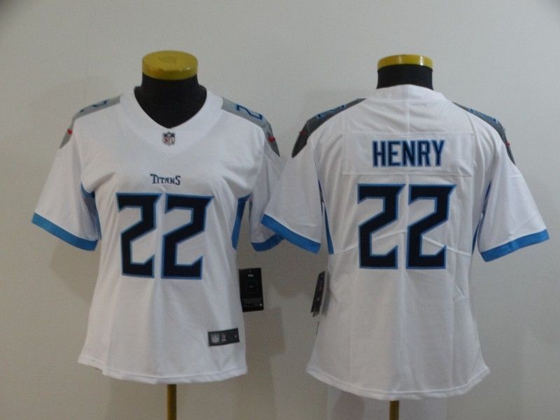 Tennessee Titans Derrick Henry 22 Nfl 2020 White Womens Jersey