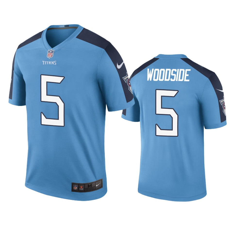 Tennessee Titans Logan Woodside Light Blue Color Rush Legend Jersey Mens