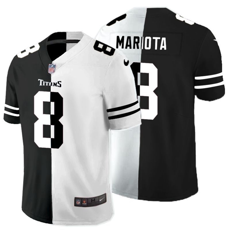 Tennessee Titans Marcus Mariota 8 Nfl 2020 Black And White Jersey