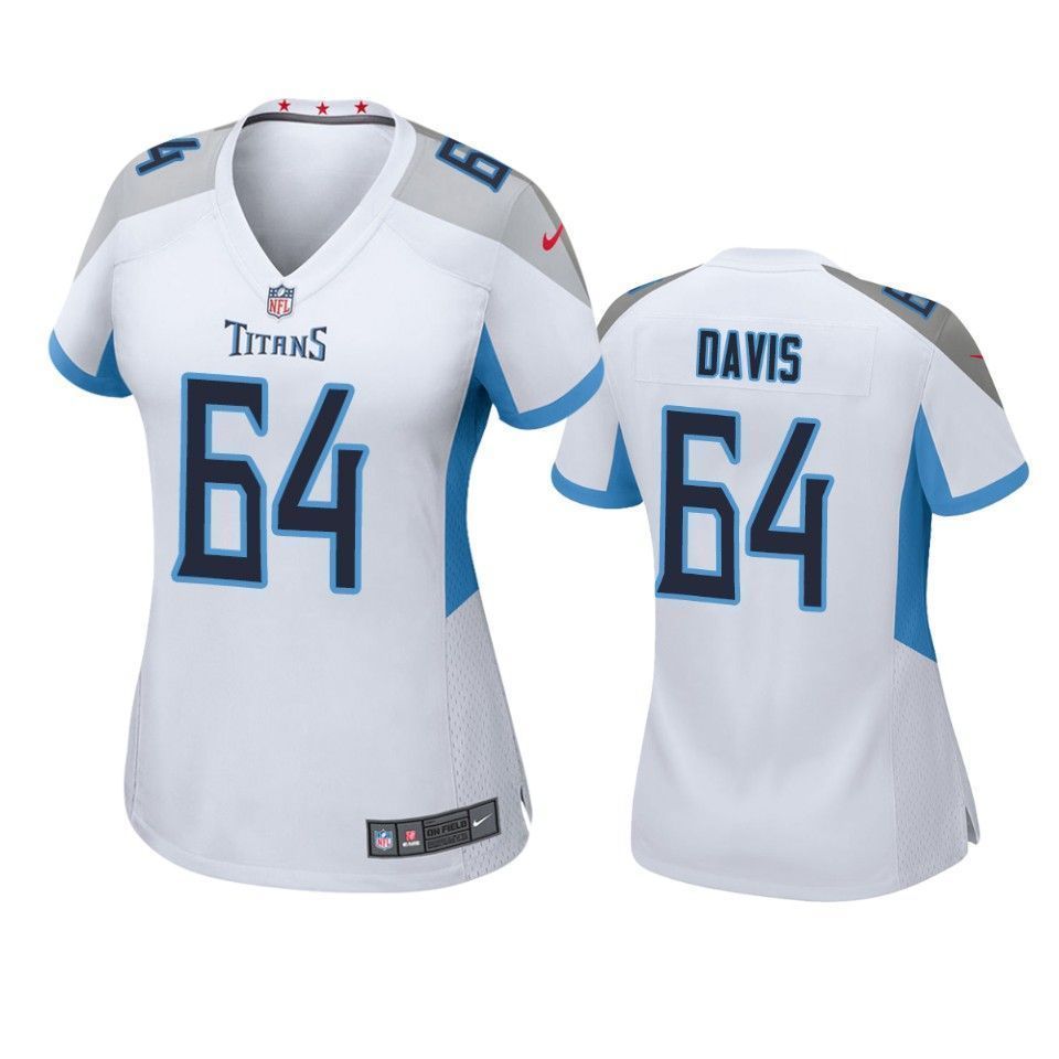 Tennessee Titans Nate Davis 2019 Nfl Draft White Game Womens Jersey