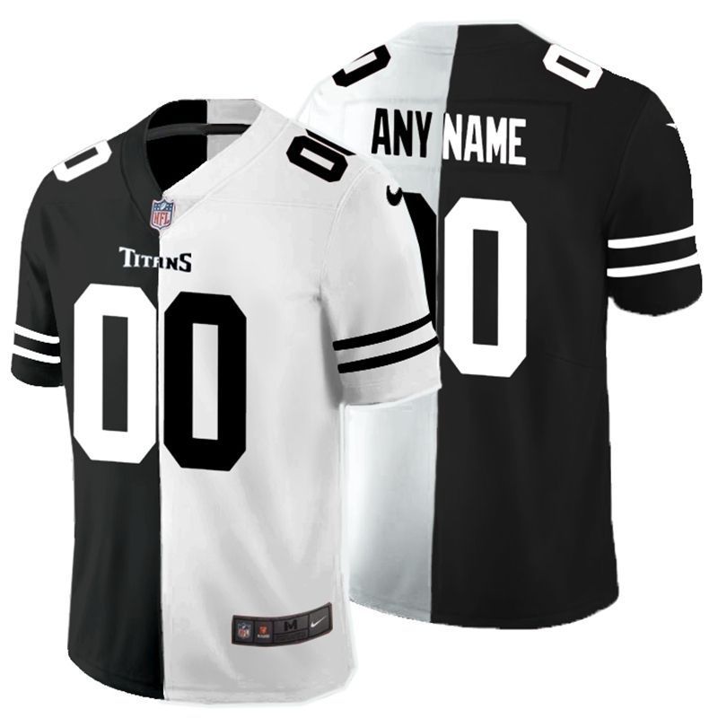Tennessee Titans Nfl 2020 Personalized Custom Black And White Custom Jersey
