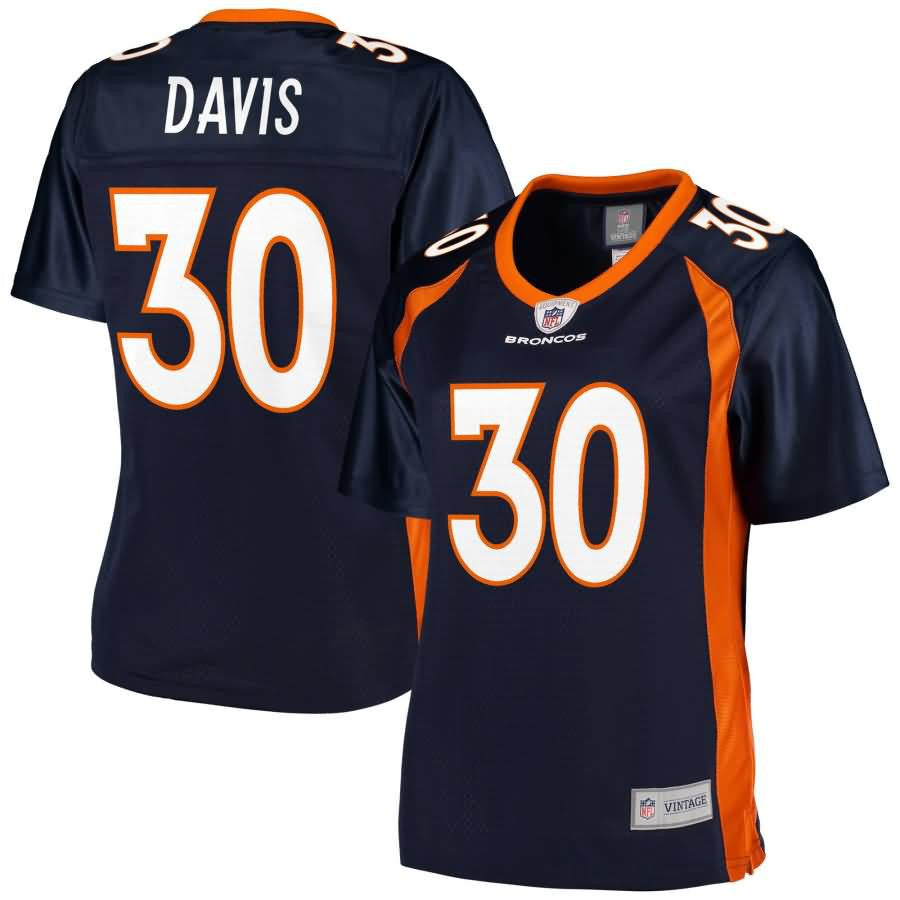 Terrell Davis Denver Broncos Nfl Pro Line Womens Retired Player Jersey Navy