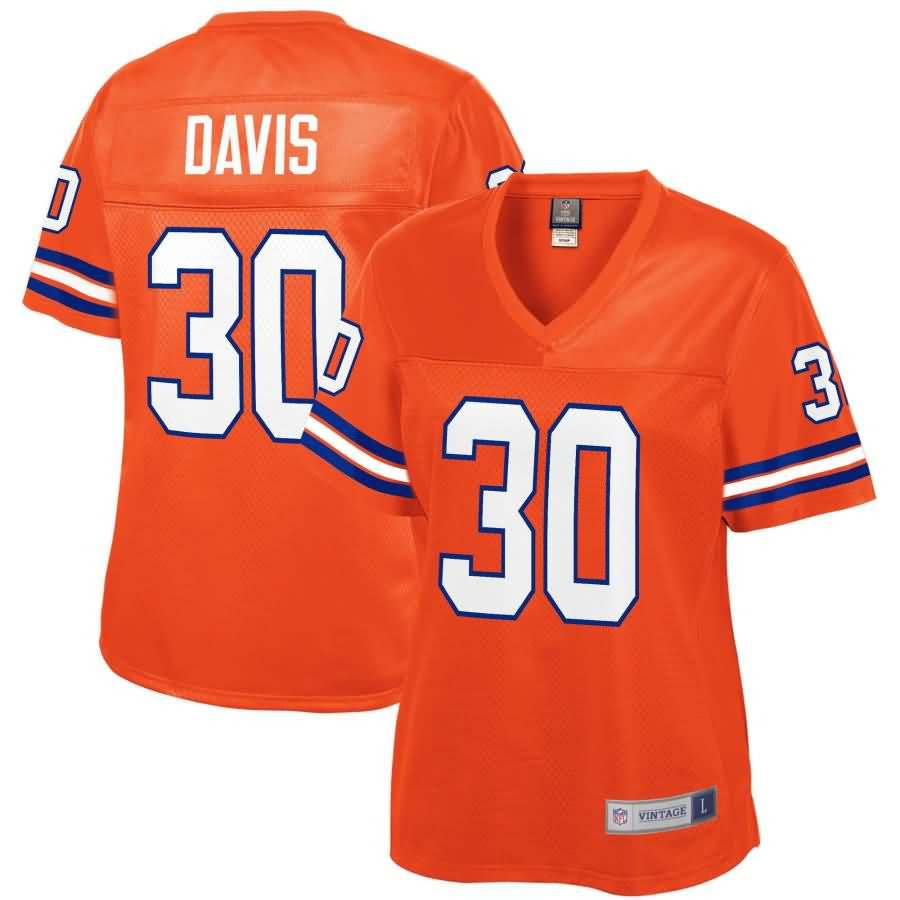 Terrell Davis Denver Broncos Nfl Pro Line Womens Retired Player Jersey Orange