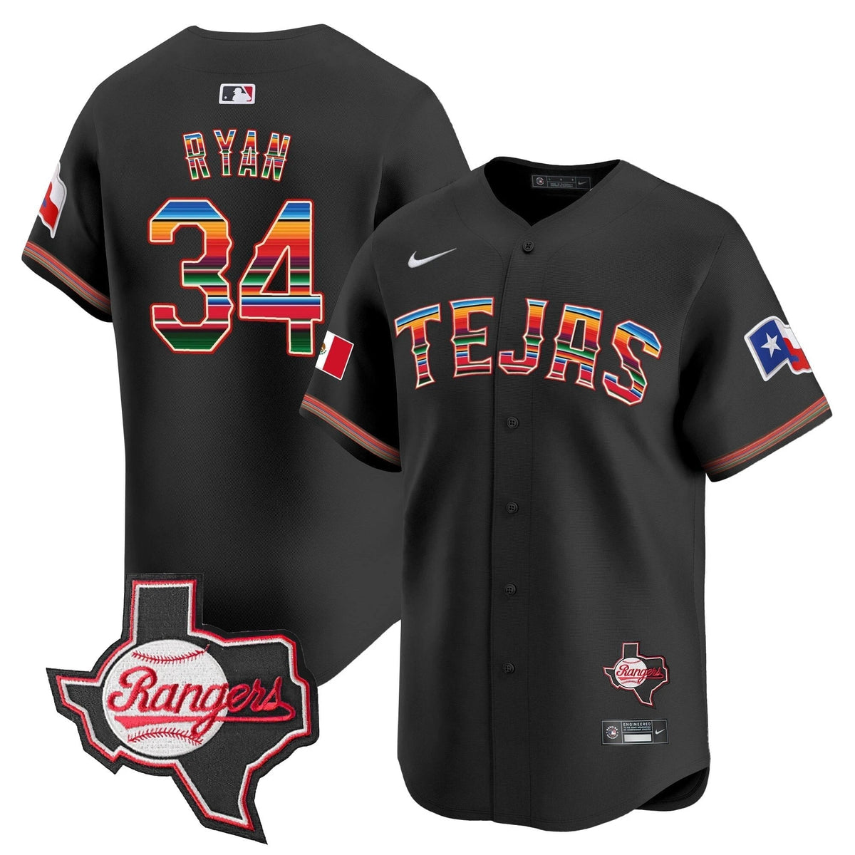 TEX Mexico Texas Patch Vapor Premier Limited Jersey All Stitched