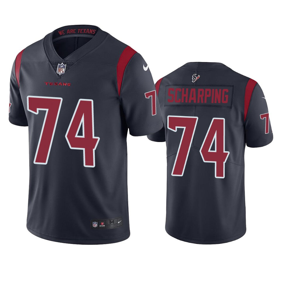 Texans Max Scharping Navy Color Rush Limited Jersey