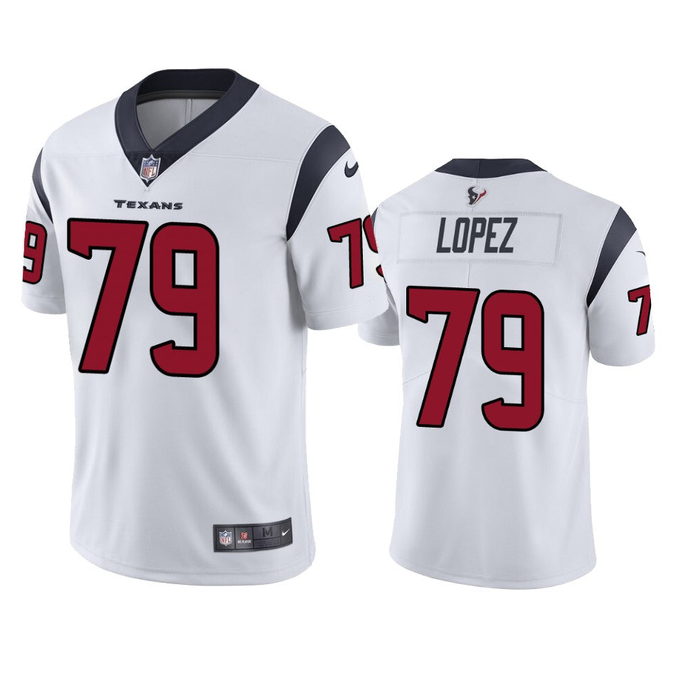 Texans Roy Lopez Vapor Limited White Jersey