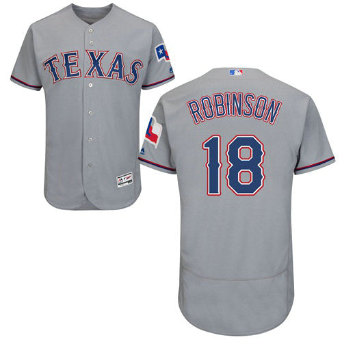 Texas Rangers 18 Drew Robinson Grey Flexbase Authentic Collection Stitched Baseball Jersey