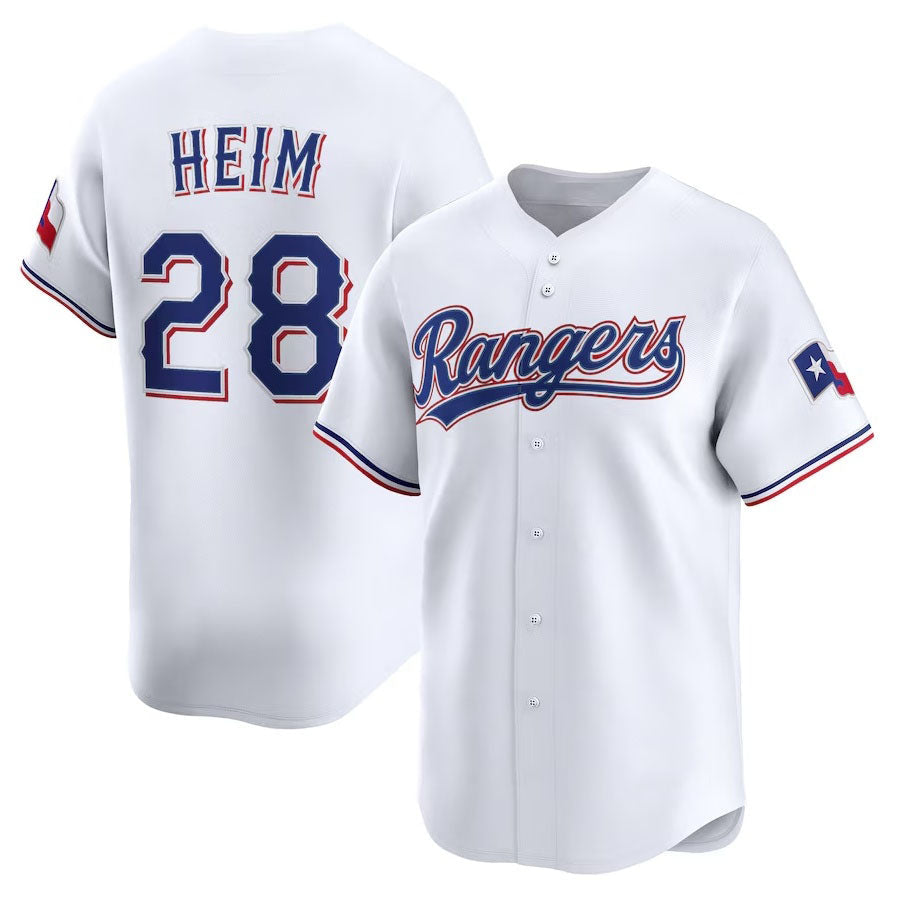 Texas Rangers #28 Jonah Heim Home Limited Player Jersey White Stitched Basebal