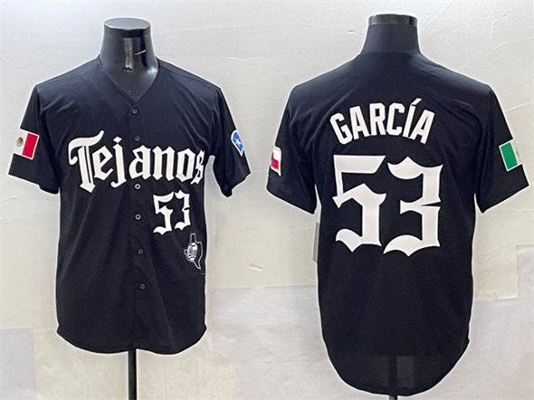 Texas Rangers #53 Adolis Garca Black Mexico 2025 Vapor Premier Limited Stitched