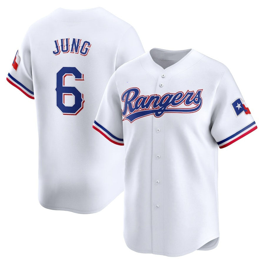 Texas Rangers #6 Josh Jung Home Limited Player Jersey White Stitched Baseball
