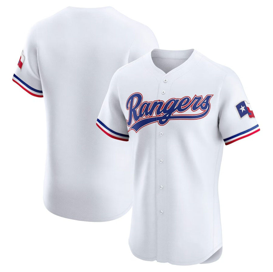 Texas Rangers Home Elite Jersey White Baseball Jersey