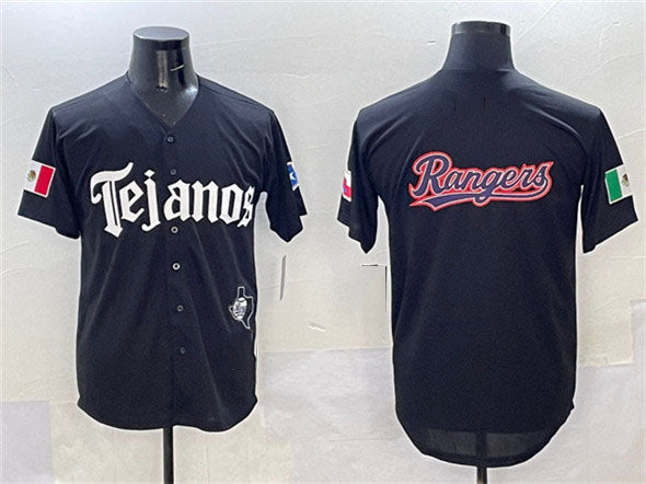 Texas Rangers Team Big Logo Black Mexico 2025 Vapor Premier Limited Stitched Bas