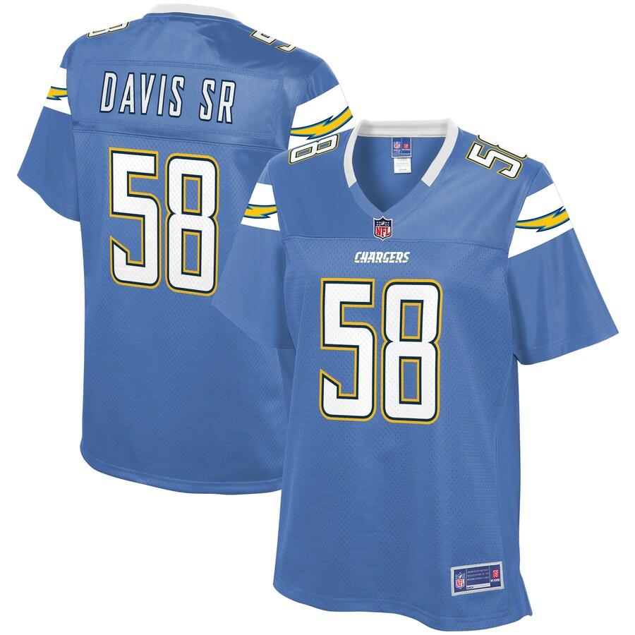 Thomas Davis Sr Los Angeles Chargers Nfl Pro Line Womens Alternate Team Player Jersey Light Blue