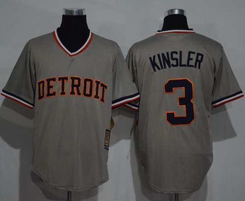 Tigers 3 Ian Kinsler Grey Cooperstown Throwback Stitched Mlb Jersey