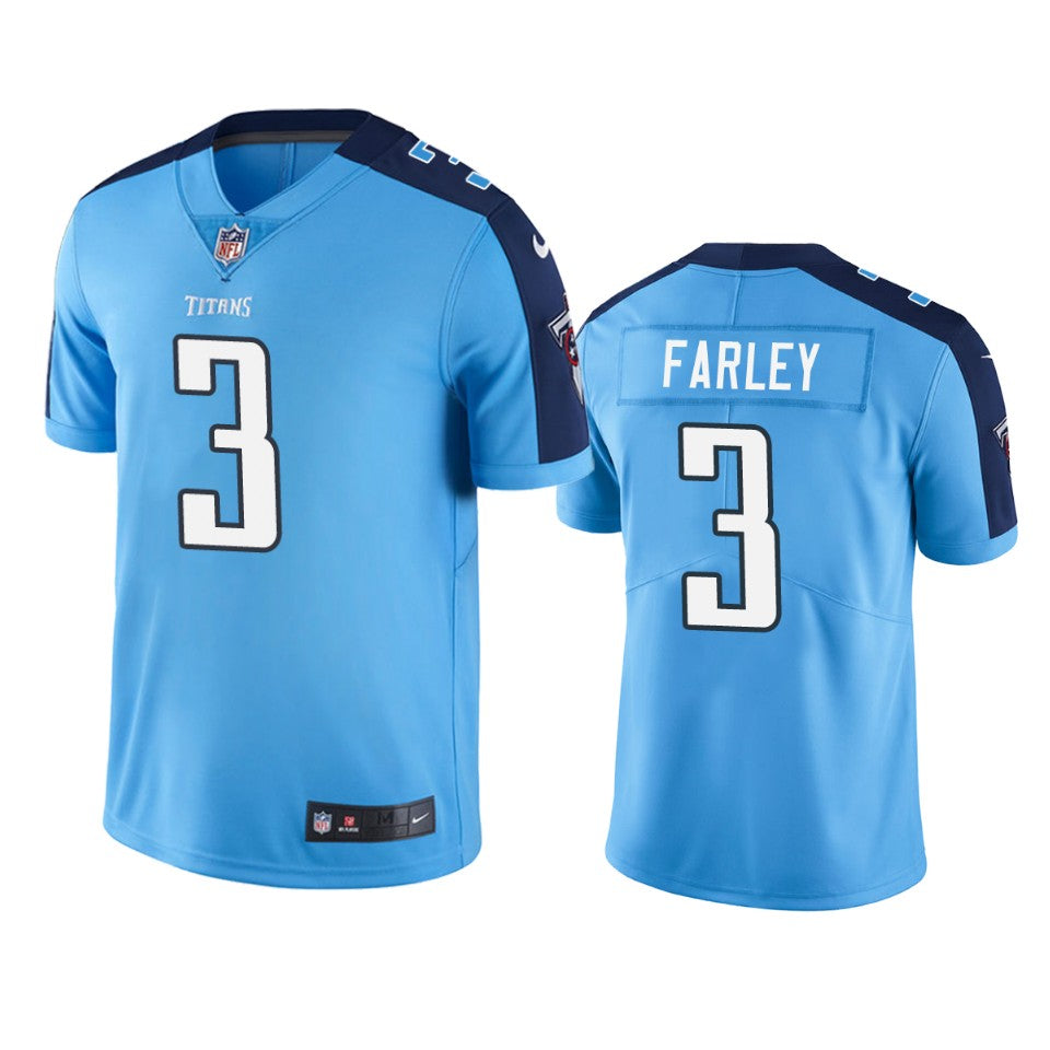 Titans Caleb Farley 2021 Nfl Draft Light Blue Vapor Limited Jersey