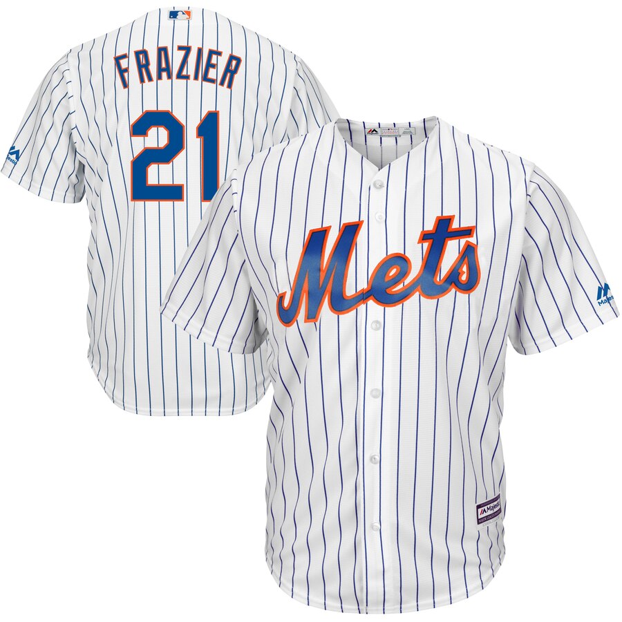Todd Frazier New York Mets Majestic Official Cool Base Player Jersey Whiteroyal