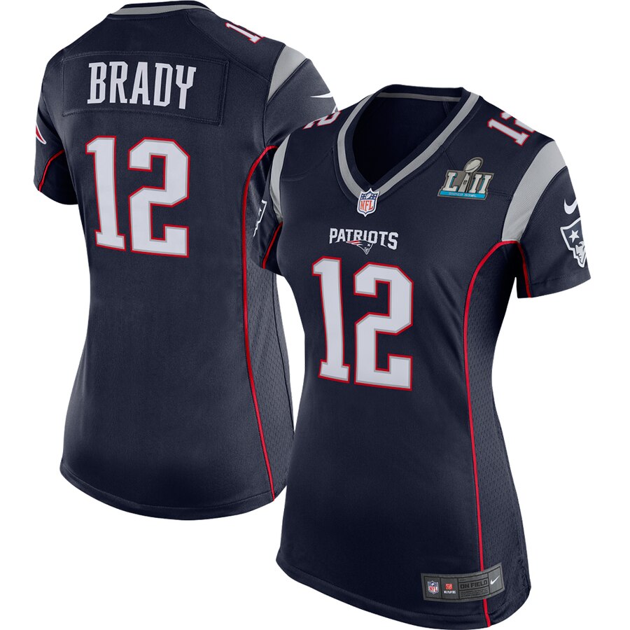 Tom Brady New England Patriots Nike Womens Super Bowl Lii Bound Game Jersey Navy