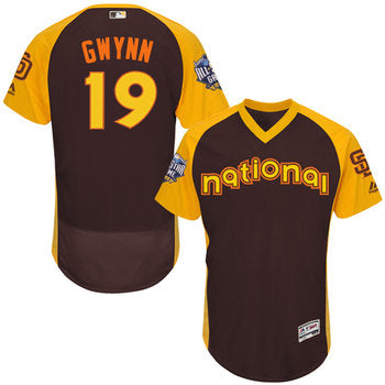 Tony Gwynn Brown 2016 All star Jersey Mens National League San Diego Padres 19 Flex Base Majestic Mlb Collection Jersey