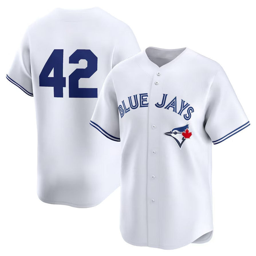 Toronto Blue Jays 2024 #42 Jackie Robinson Day Home Limited Jersey White Stitch