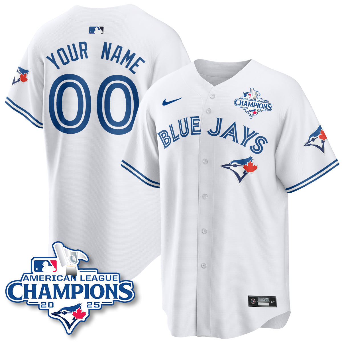 Toronto Blue Jays 2025 American League Champions Custom Jersey All Stitched