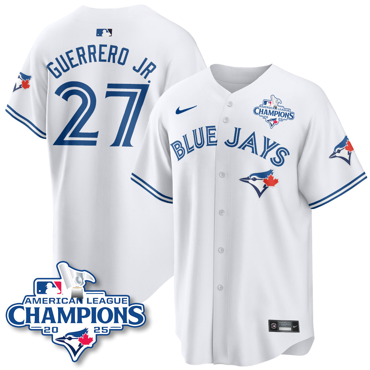 Toronto Blue Jays 2025 American League Champions Jersey All Stitched