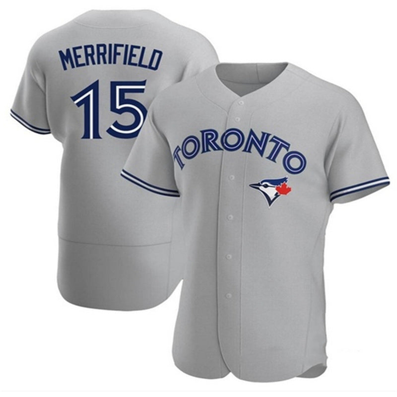 Toronto Blue Jays #15 Whit Merrifield Gray Road Flex Base Player Jersey Baseball