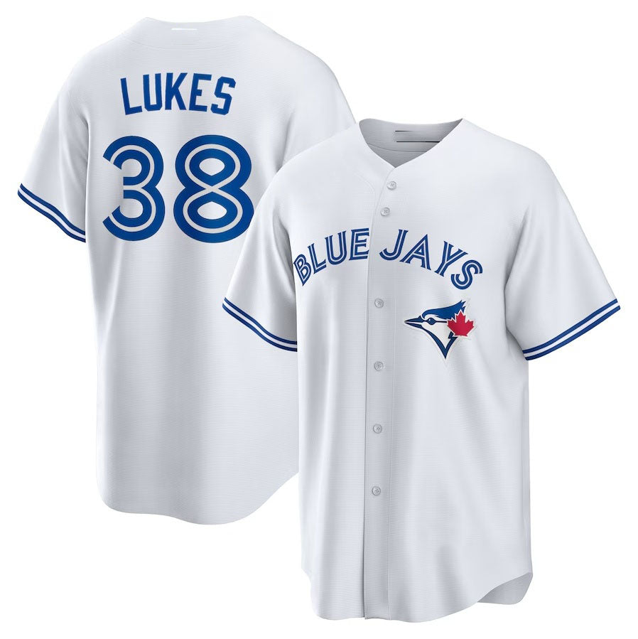 Toronto Blue Jays #38 Nathan Lukes Home Replica Jersey White Stitched Baseball