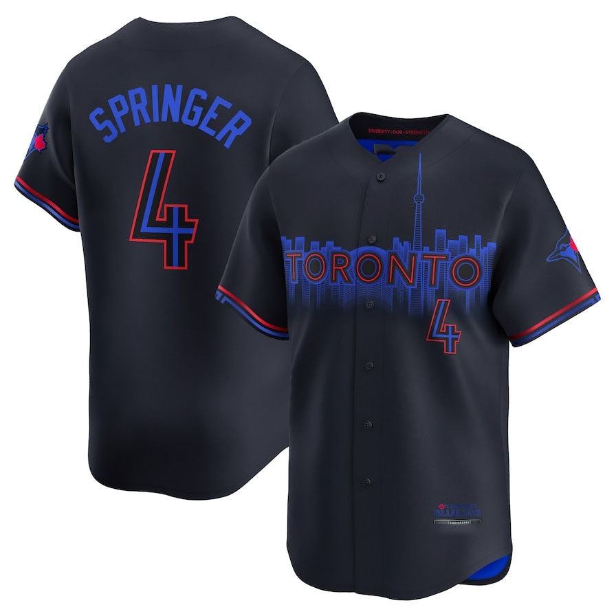 Toronto Blue Jays #4 George Springer 2024 City Connect Limited Player Jersey B