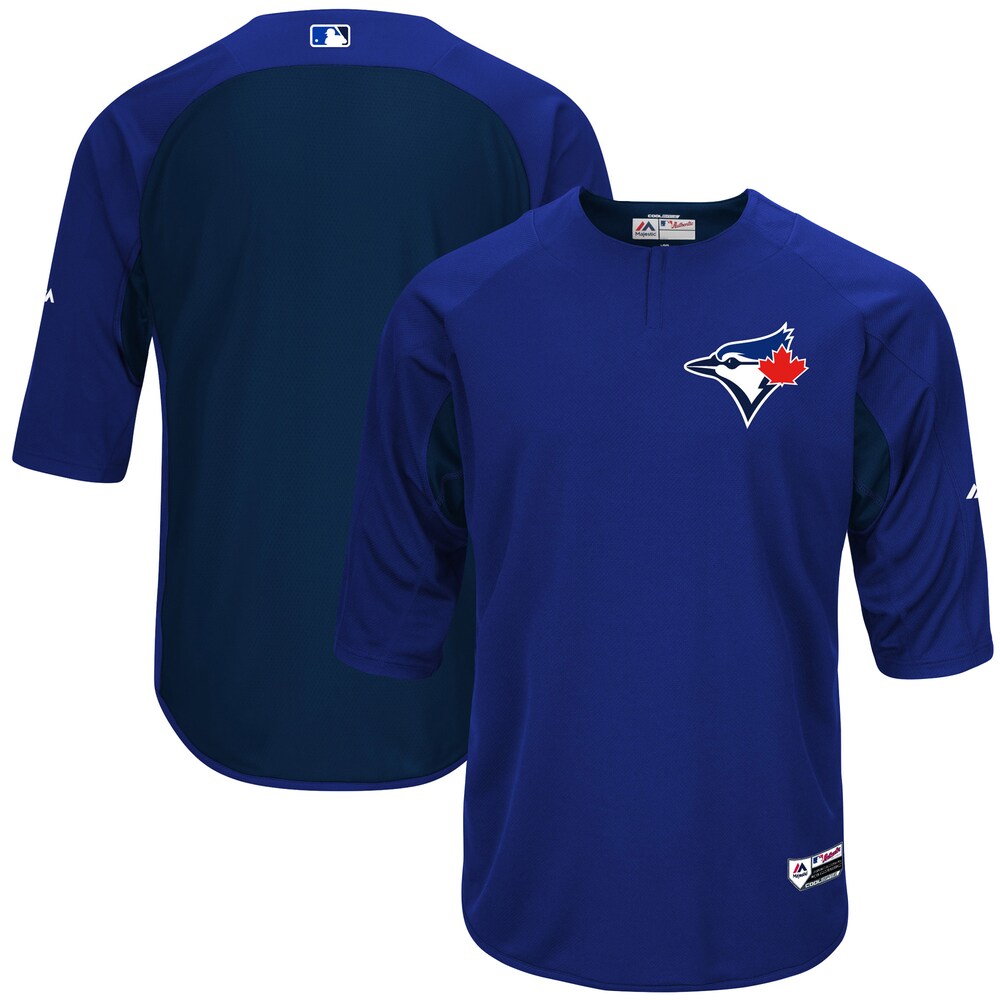 Toronto Blue Jays Majestic Collection On field 34 sleeve Batting Practice Jersey Royalnavy