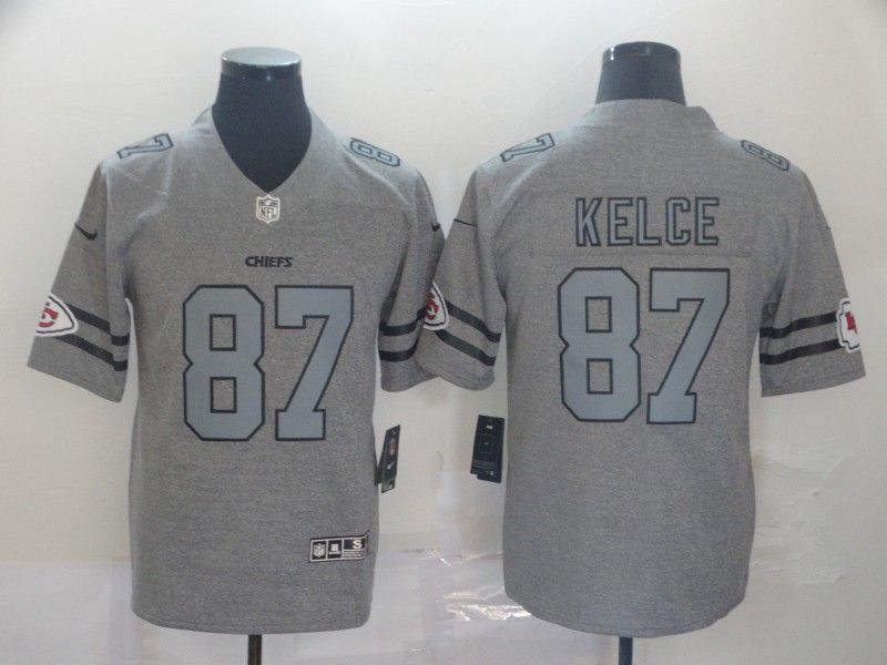 Travis Kelce 87 Kansas City Chiefs 2020 Nfl Gray Jersey Jersey