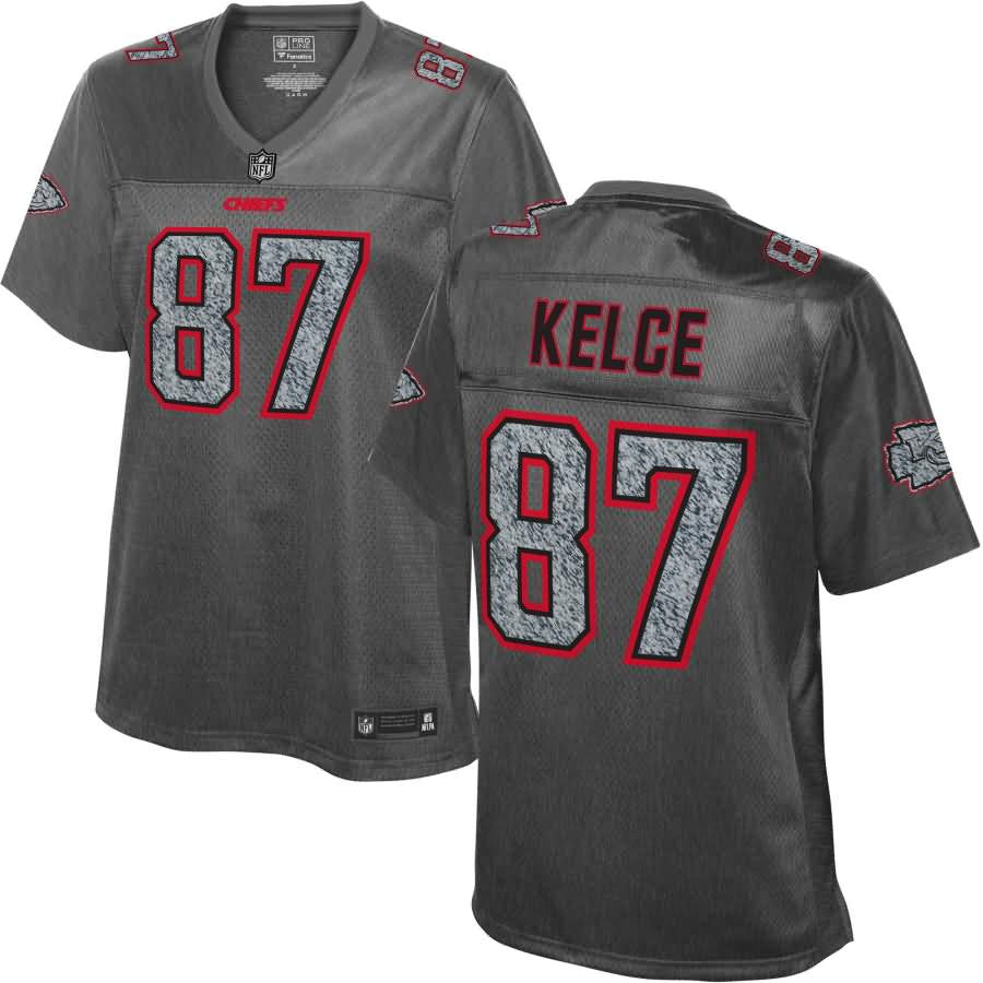 Travis Kelce Kansas City Chiefs Nfl Pro Line Womens Static Fashion Jersey Gray