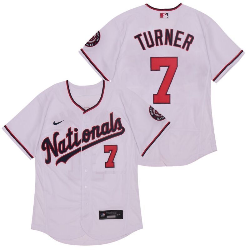 Trea Turner 7 Ashington Nationals 2020 Mlb White Jersey