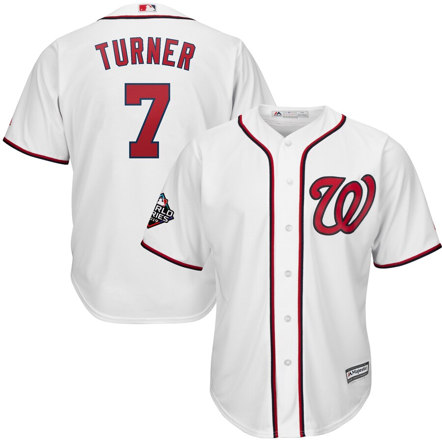 Trea Turner Washington Nationals Majestic 2019 World Series Bound Official Cool Base Player Jersey White