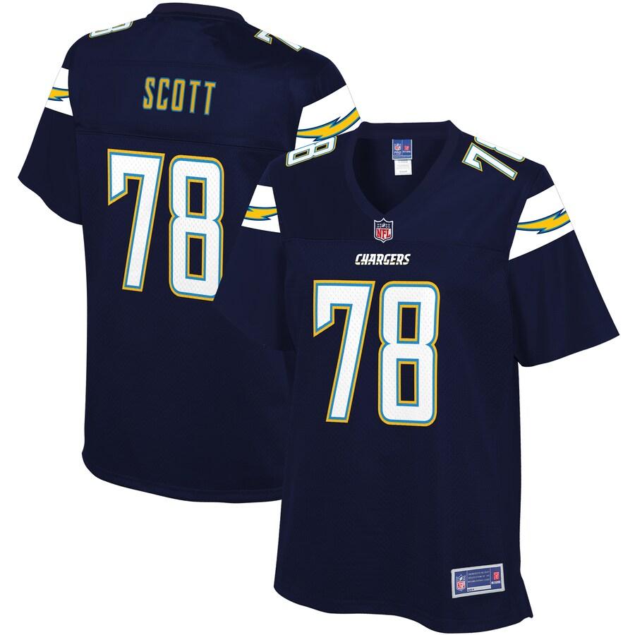 Trent Scott Los Angeles Chargers Nfl Pro Line Womens Team Player Jersey Navy