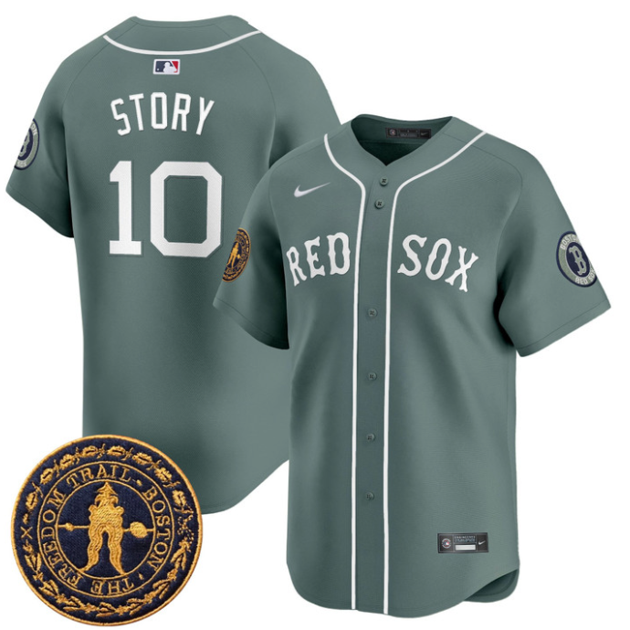 Trevor Story Jersey #10 Boston Red Sox Freedom Trail Patch Vapor Premier Limited