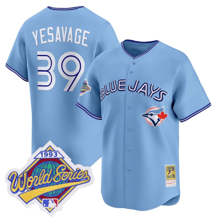Trey Yesavage Jersey #39 Toronto Blue Jays 1993 World Series Throwback