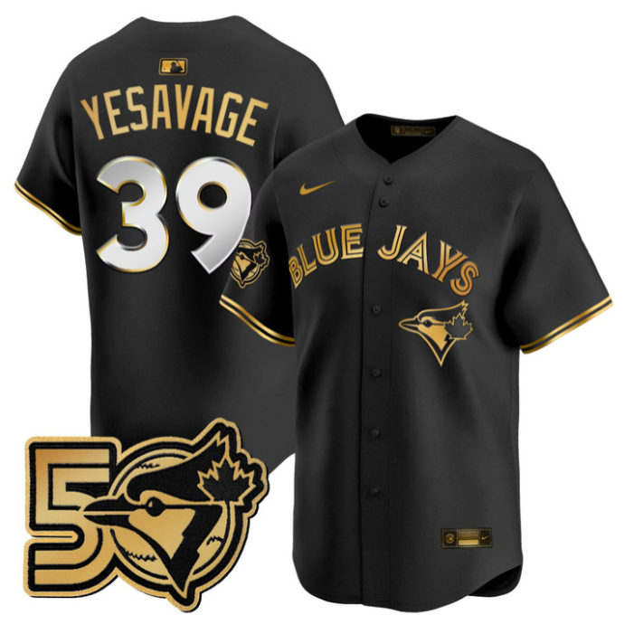 Trey Yesavage Jersey #39 Toronto Blue Jays 50 Seasons Patch Stitched