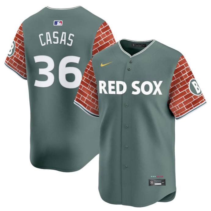 Triston Casas Jersey #36 Boston Red Sox 2025 Fenway Red Brick Style Vapor Premie