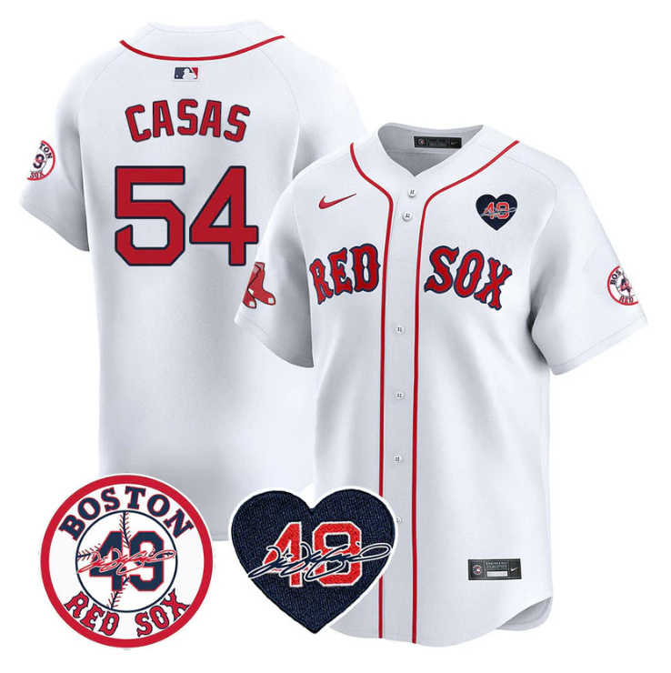 Triston Casas Jersey #54 Boston Red Sox Tim Wakefield Memorial Patch Stitched Wh