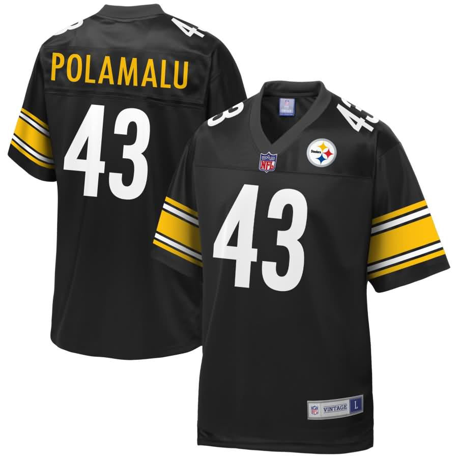 Troy Polamalu Pittsburgh Steelers Nfl Pro Line Retired Player Jersey Black