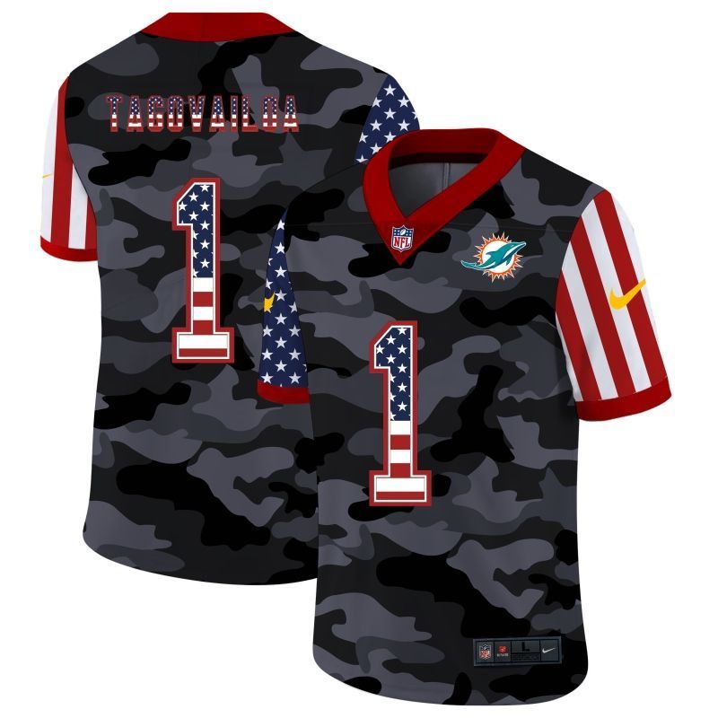 Tua Tagovailoa 1 Nfl 2020 Us Flag Camo Jersey