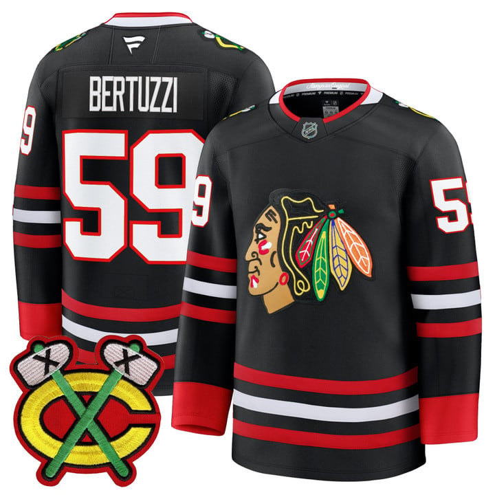 Tyler Bertuzzi Jersey #59 Chicago Blackhawks 2025-26 Premium Stitched