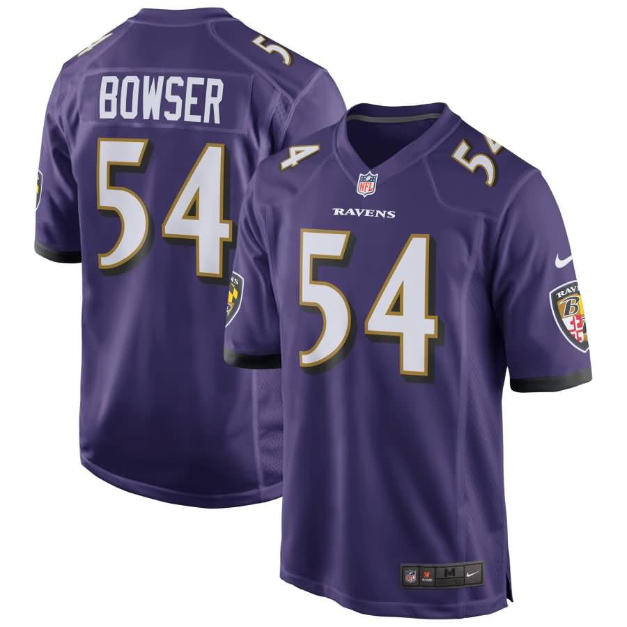 Tyus Bowser Baltimore Ravens Nfl Draft Game Jersey Purple