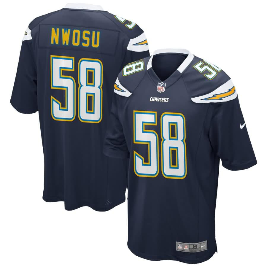 Uchenna Nwosu Los Angeles Chargers 2018 Nfl Draft Pick Game Jersey Navy