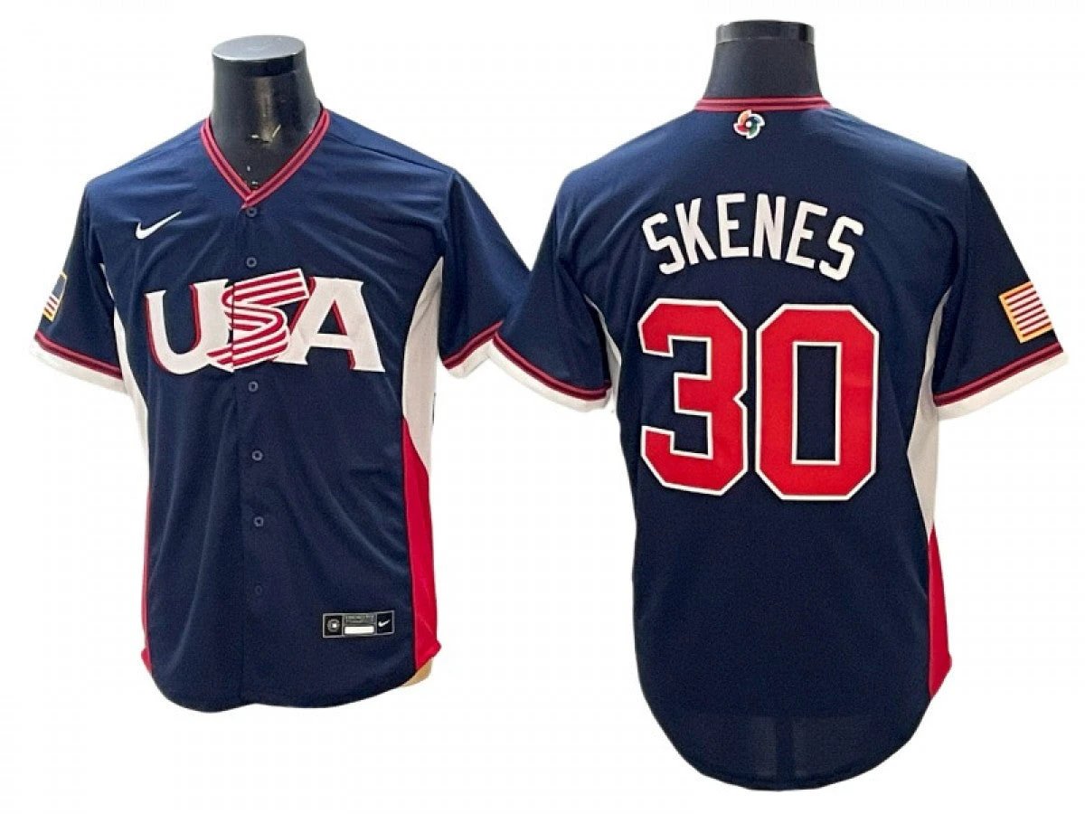 USA Baseball #30 Paul Skenes 2026 World Baseball Jersey
