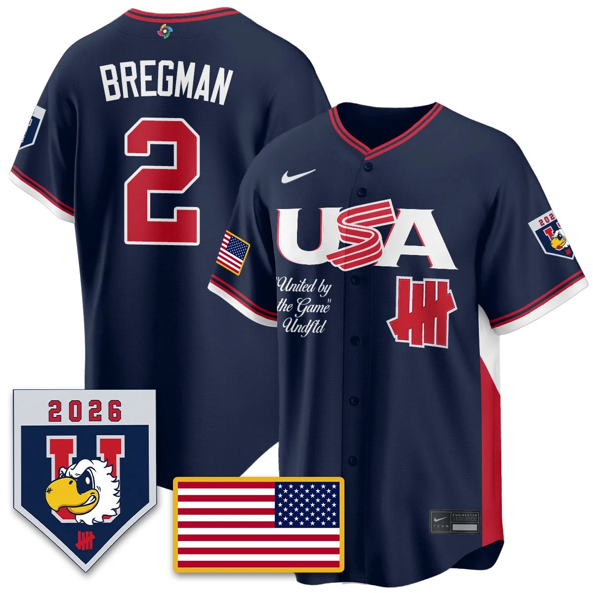 USA Baseball x Undefeated 2026 World Baseball Classic Limited Jersey All Stitc