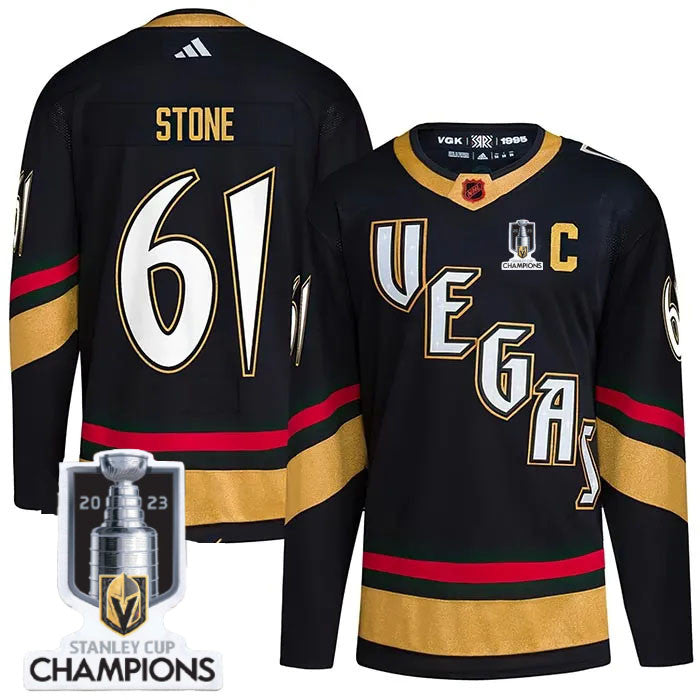 Vegas Golden Knights 61 Mark Stone 2023 Stanley Champions 2022 Reverse Retro Jersey